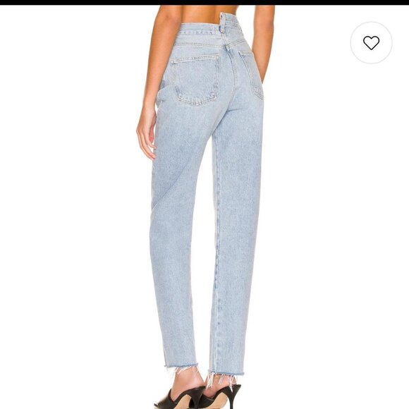 High Rise Straight Leg Blue Denim - Picture 2 of 6